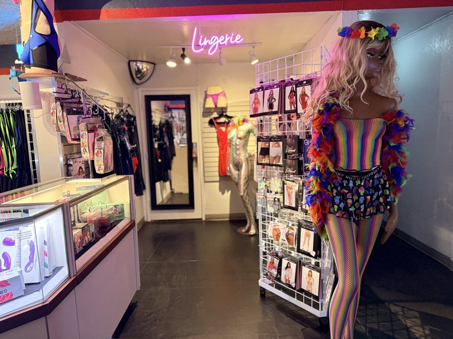 Lingerie section with mannequin display